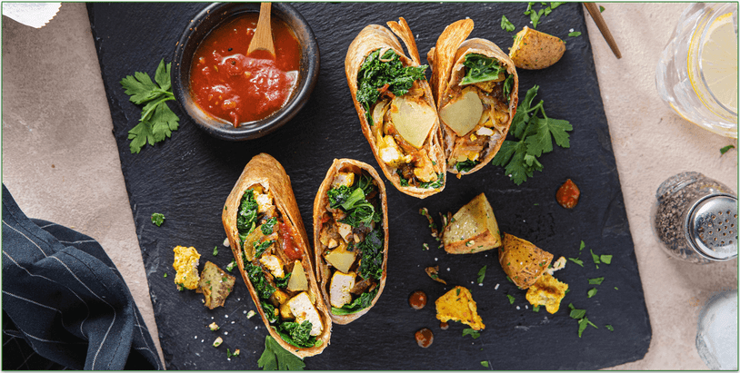 Purple Carrot's Crispy Tofu Burritos