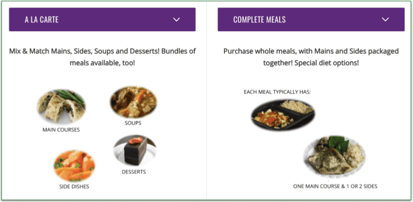 Screenshot from Magic Kitchen's home page