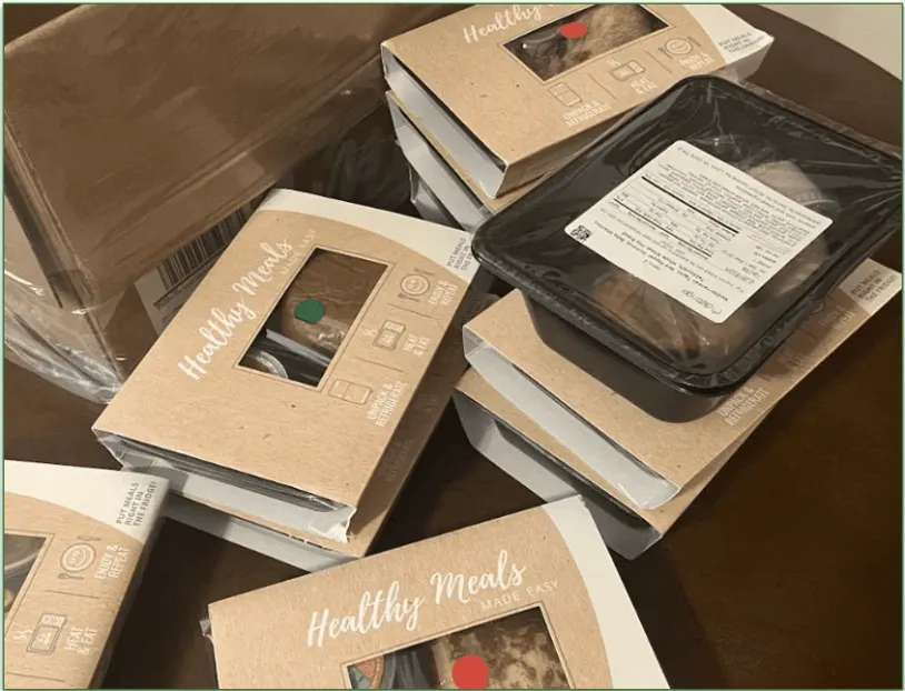 Collection of prepared meals from Diet-to-Go