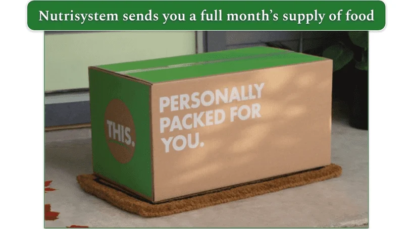 A Nutrisystem package on someone's porch