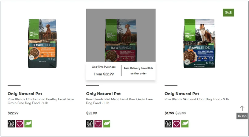 3 Only Natural Pet products and prices starting at $17.99