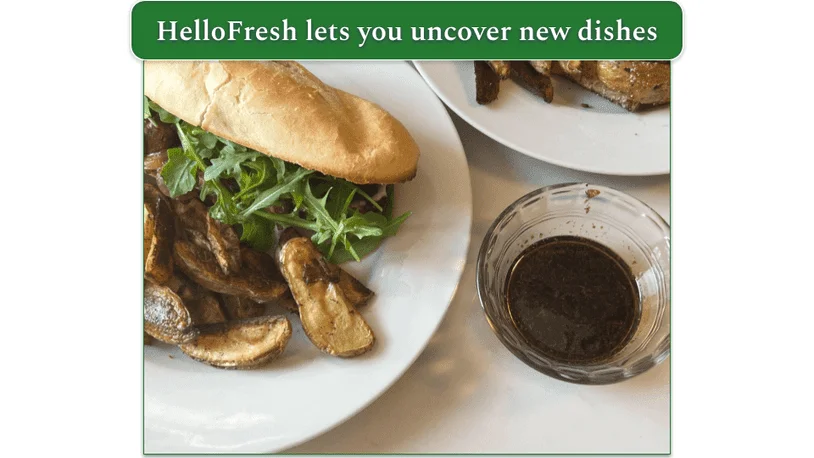 HelloFresh’s Vegan Mushroom Dip Sandwiches