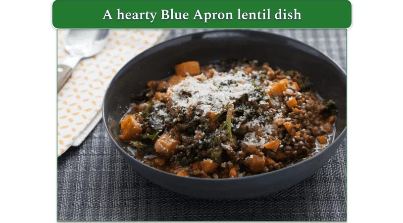 Blue Apron's Braised Beluga Lentils recipe