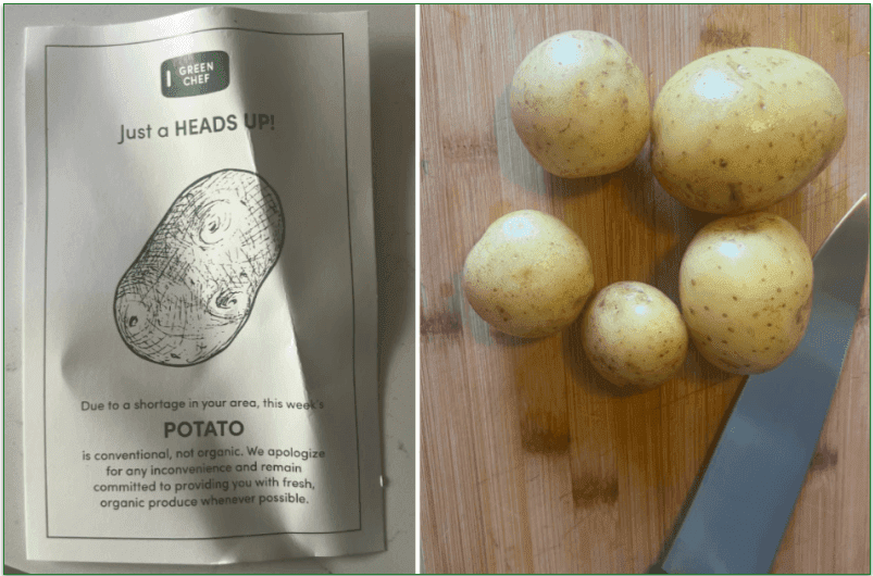 I got ordinary potatoes