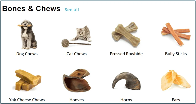 Raw Paws Pet Food's Bones & Chews