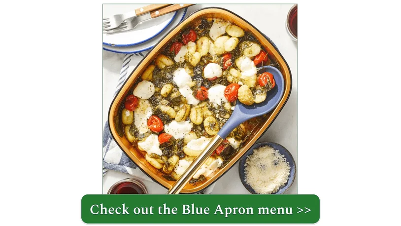Blue Apron's Oven-Baked Cheesy Pesto Gnocchi