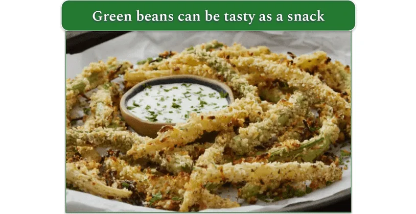 Mediterranean Green Bean Salad served in a bowl