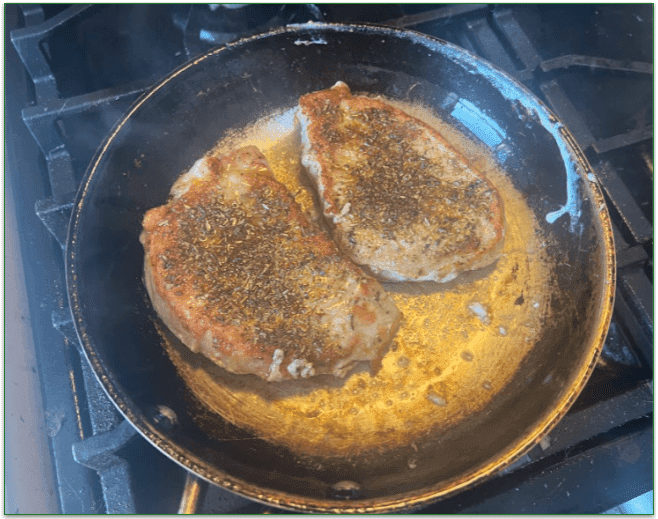 I slightly overcooked the pork chops