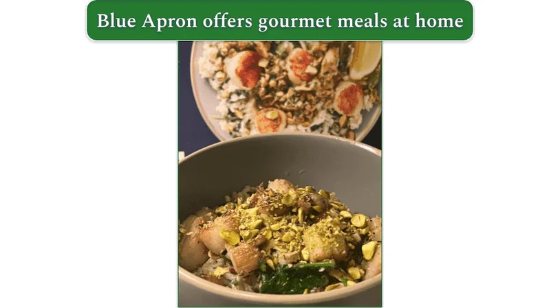 Blue Apron’s Seared Scallops and Garlic-Herb Risotto