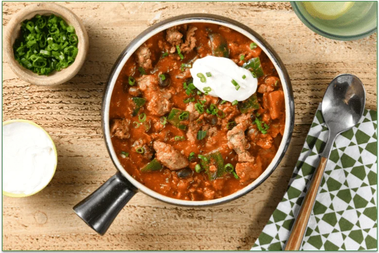 Weeknight Cheesy Turkey Chili from Home Chef