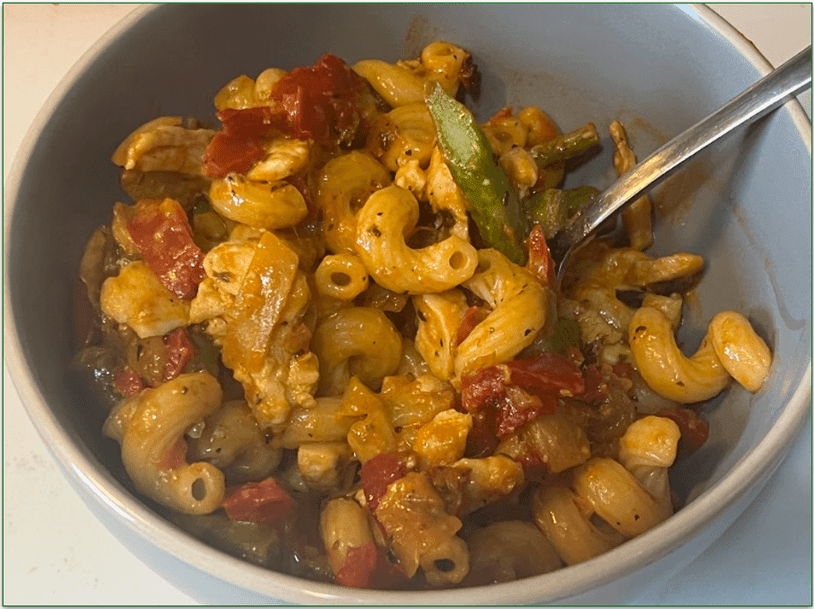 Nutrisystem's Red Pepper Chicken & Pasta Saute