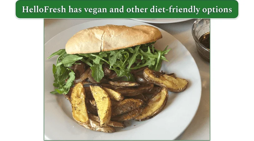 HelloFresh’s Vegan Mushroom French Dip Sandwich