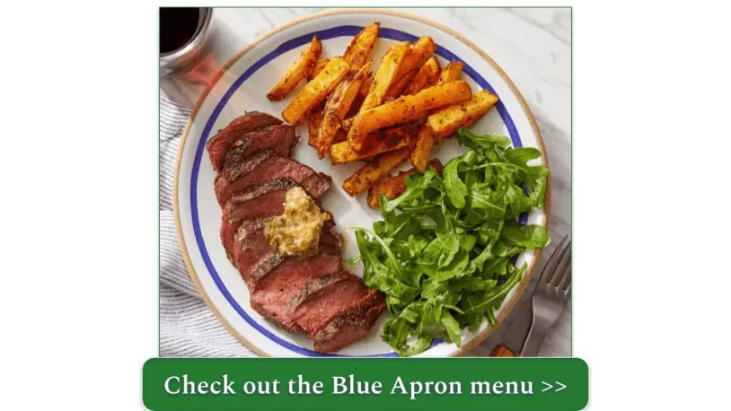 Blue Apron's Seared Steaks & Lemon-Cater Butter With Fries
