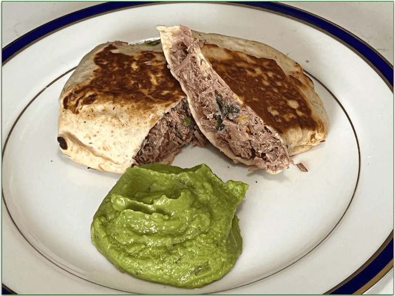 Trifecta’s Brisket Burrito with Guacamole