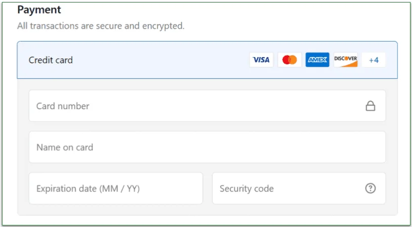 Fuel Meals transactional page