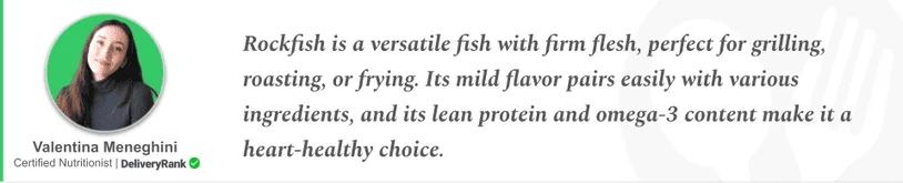 Nutritionist quote about rockfish