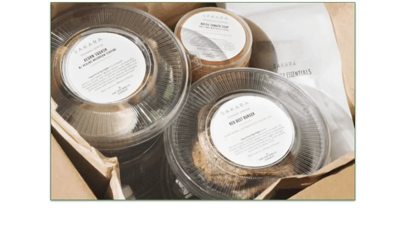 a screenshot of a sakara delivery box