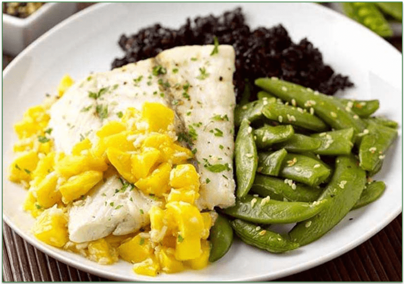 BistroMD's Barramundi Seabass with Mango Coconut Salsa