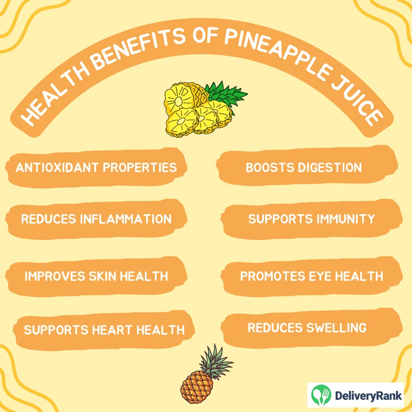 List of the health benefits of pineapple juice