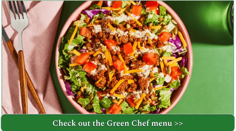 Green Chef's Southwest-Spiced Beef Taco Salad with Chipotle Dressing, Bell Pepper, Cheddar, and Pepitas