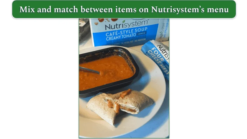 Nutrisystem’s Four-Cheese Melt and Cafe-Style Tomato Soup