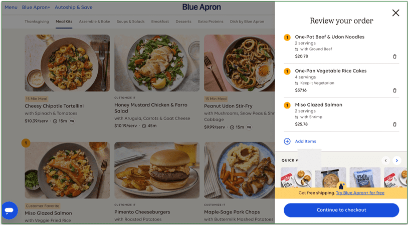 Blue Apron sign up process is very simple