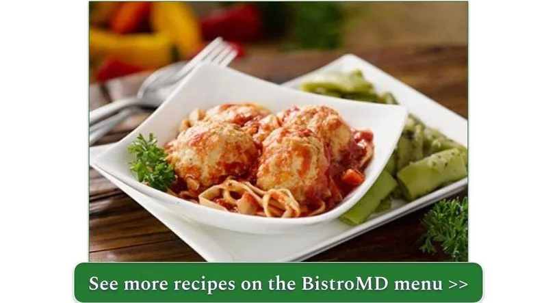 BistroMD's Chicken Meatballs with Marinara and Linguine
