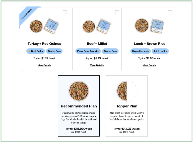 Fresh meals from Spot & Tango