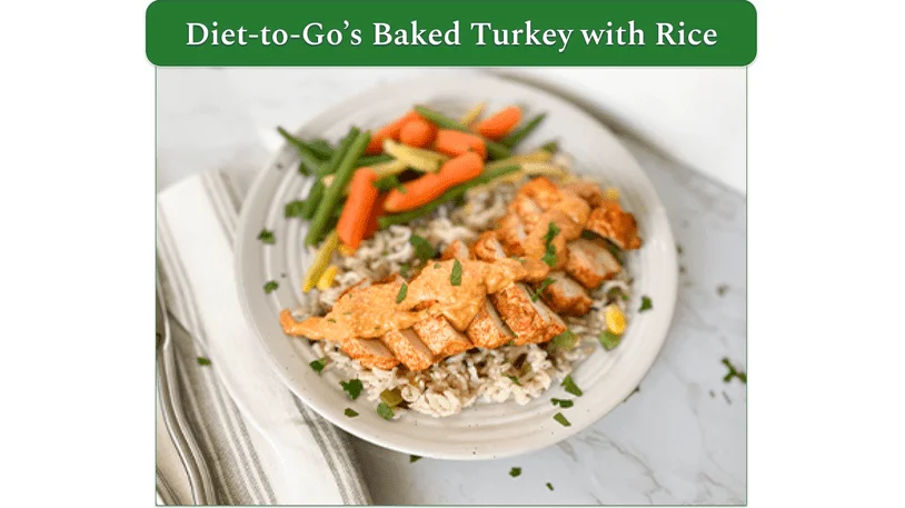 Image of Diet-to-Go's Baked Turkey with Rice dish
