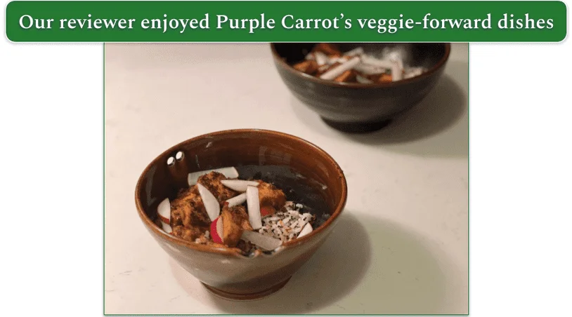Purple Carrot’s Almond Butter Tofu Bowl