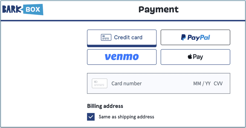 Step 5. Provide shipping and payment information