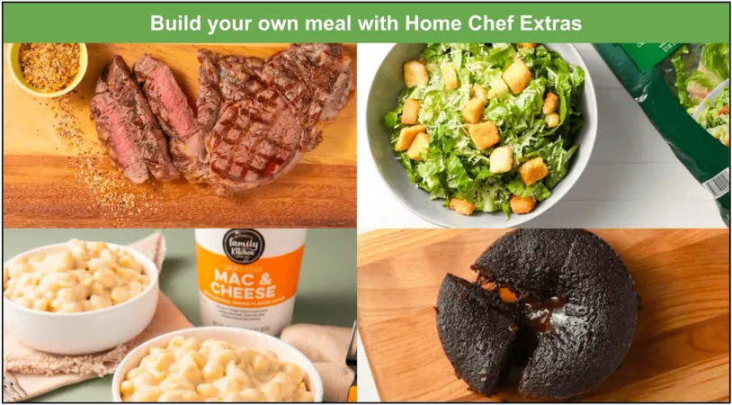 screenshot of Home Chef extras