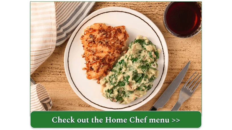 Home Chef's Hot Honey Bacon-Crusted Chicken with Rockefeller Mashed Potatoes
