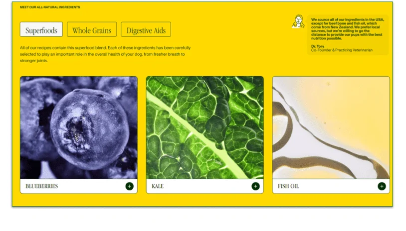 Superfoods contained in Sundays' recipes