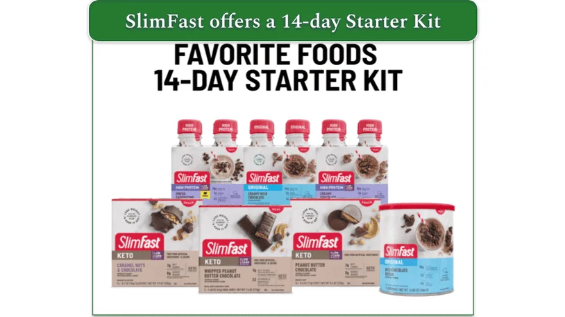 Products in SlimFast's 14-day starter kit