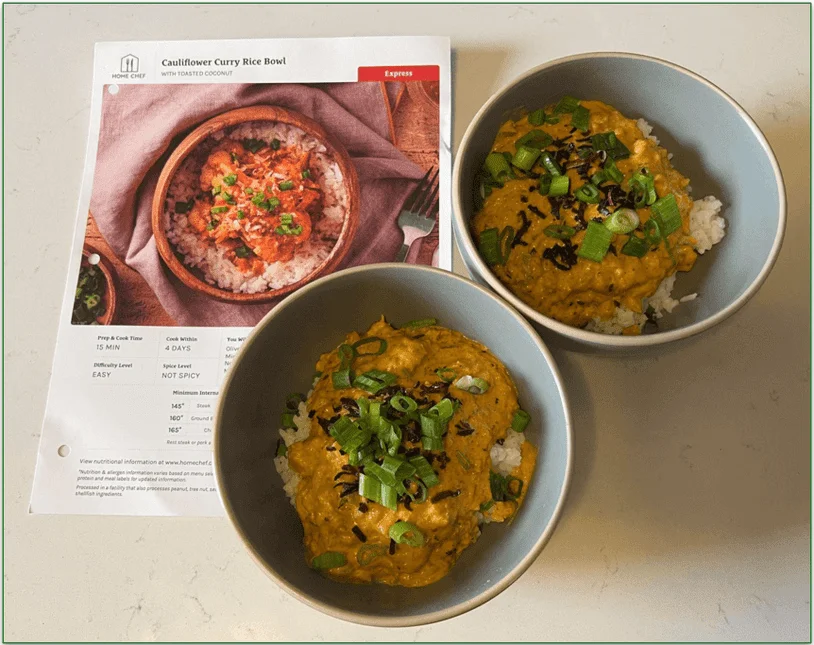 Home Chef’s Cauliflower Curry Rice Bowl