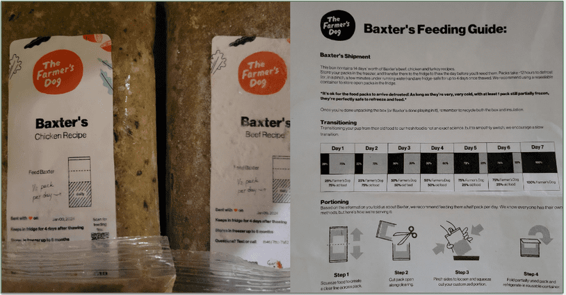 The Farmer’s Dog provides personalized packs