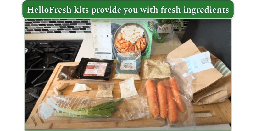 Ingredients for HelloFresh's Pork Katsu 
