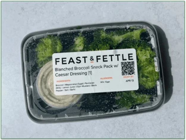 A Feast & Fettle meal in its packaging