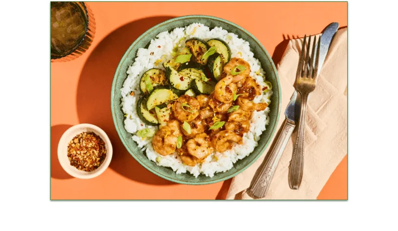 Sweet & Spicy Orange Shrimp from Green Chef