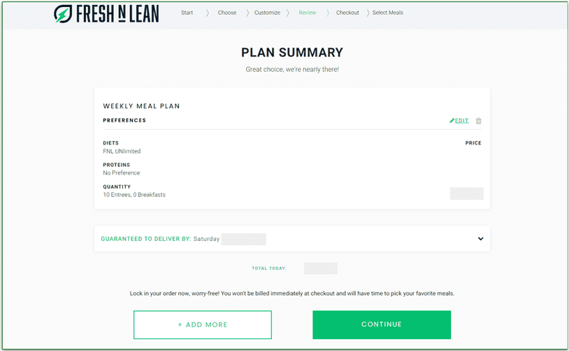 5: Review your plan summary and price