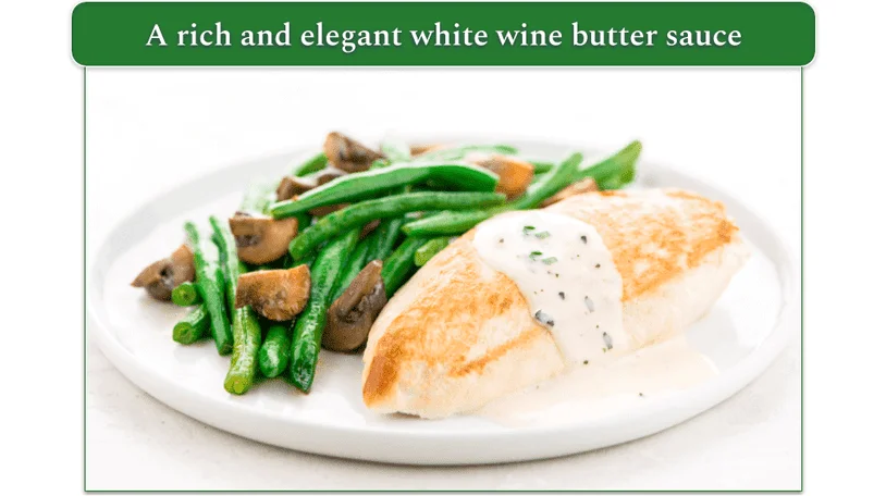 Home Chef's Chicken with Beurre Blanc dish
