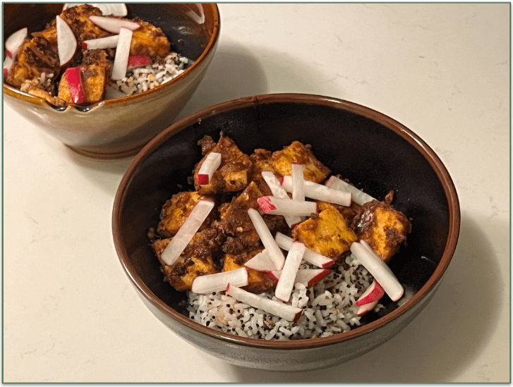 Purple Carrot’s Almond Butter tofu bowl