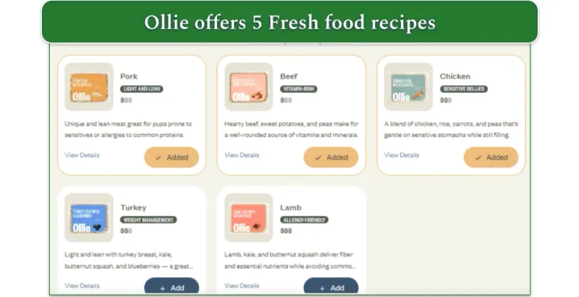 Ollie's collection of Fresh food recipes