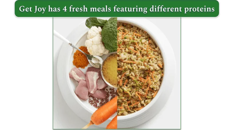 Get Joy fresh meals content