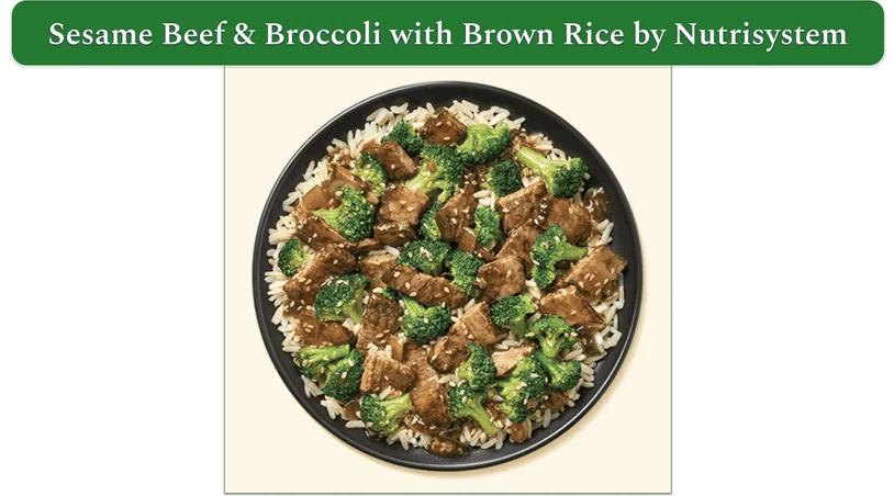 nutrisystem menu, Sesame Beef and Broccoli with Brown Rice