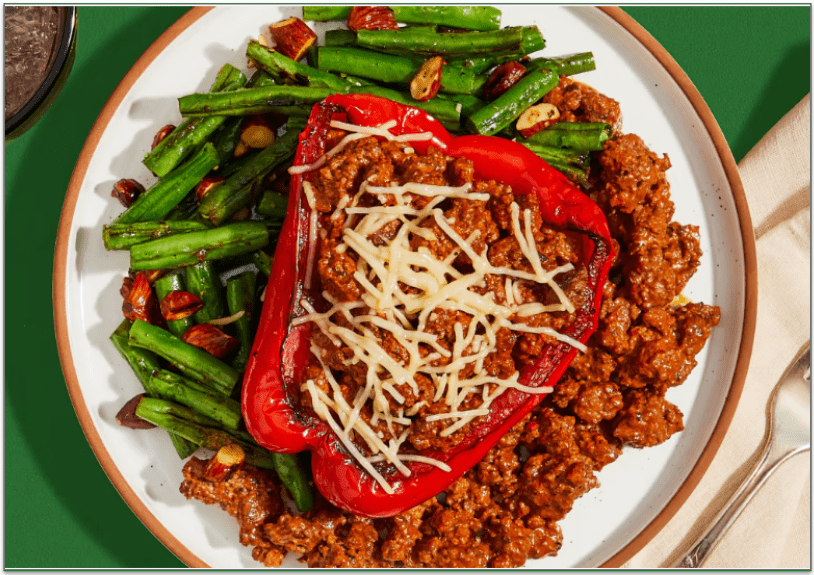 Green Chef's Italian Beef Stuffed Peppers