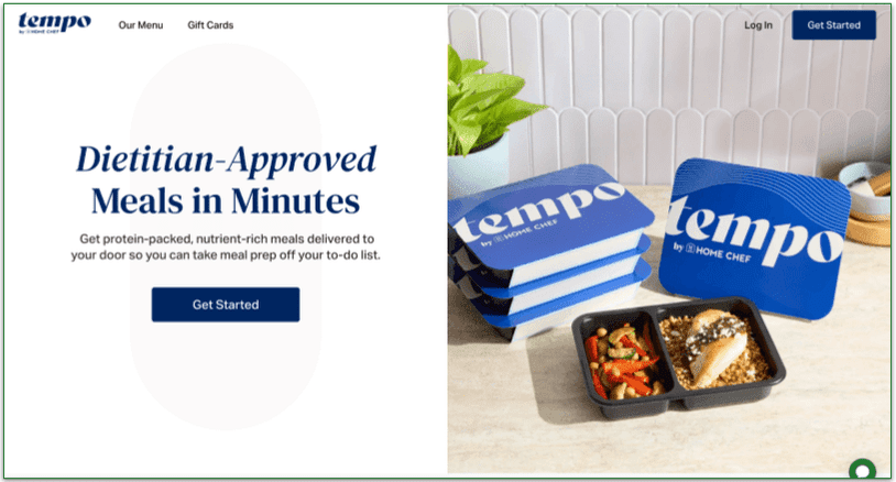 Choose Get Started to take the signup quiz