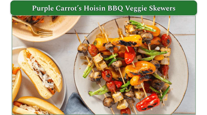 Purple Carrot's Hoisin BBQ Veggie Skewers