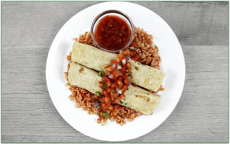 There are only a few Mexican-style dishes